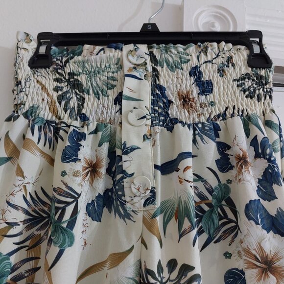 Summer Breezy Comfy No Brand Wide Leg Pants Elastic Beautiful Floral Print SMALL - Picture 11 of 13